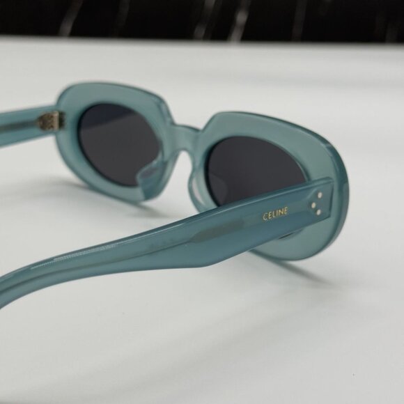 NEW CELINE CL40276U 93N GREEN OVAL WOMEN CELINE SUNGLASSES - Picture 7 of 10